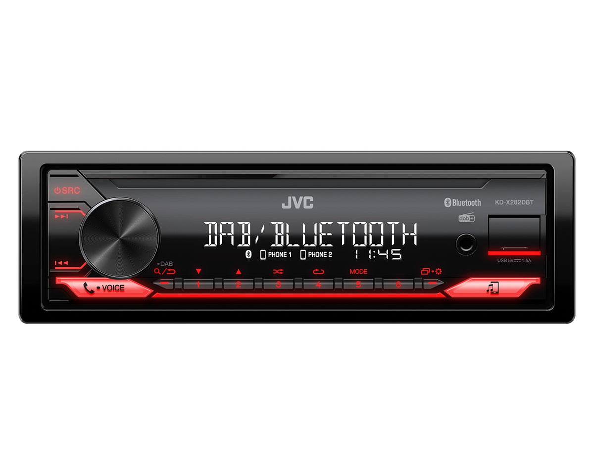 JVC KD-X282DBT radio/digitalmottagare för bil Svart 200 W