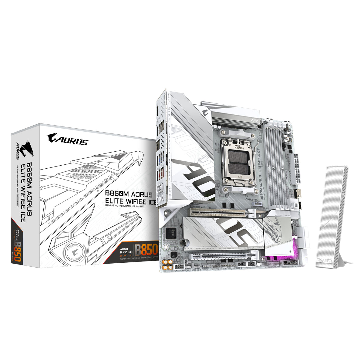 GIGABYTE B850M AORUS ELITE WIFI6E ICE AMD B850 AM5-sockel micro ATX