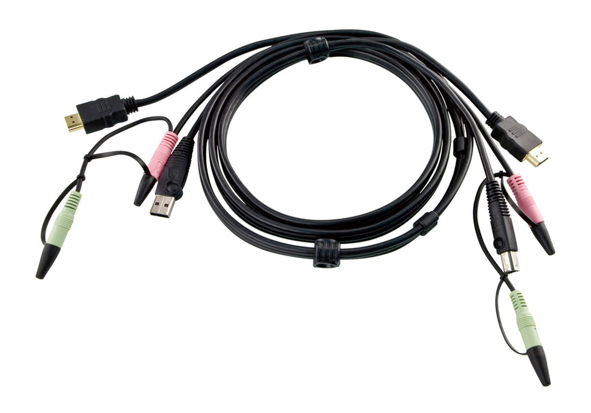 ATEN 1,8 M USB HDMI KVM-kabel med ljud