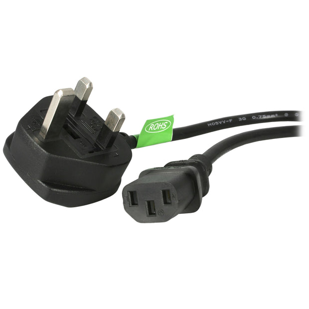 StarTech.com PXT101UK strömkablar Svart 1,8 m BS 1363 C13 coupler