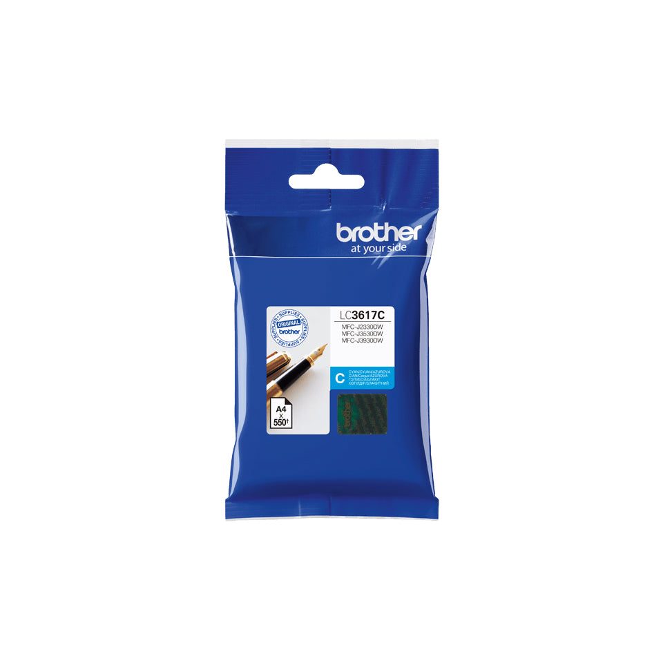 Brother LC-3617C bläckpatroner Original Standardavkastning Cyan