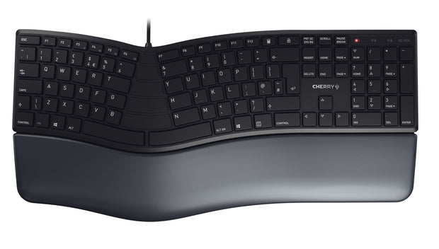 CHERRY KC 4500 ERGO tangentbord Universal USB QWERTY Engelska (Storbritannien) Svart