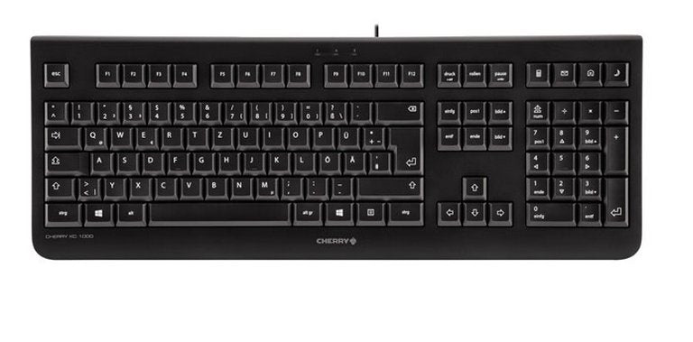CHERRY KC 1000 tangentbord Kontor USB QWERTY Spansk Svart