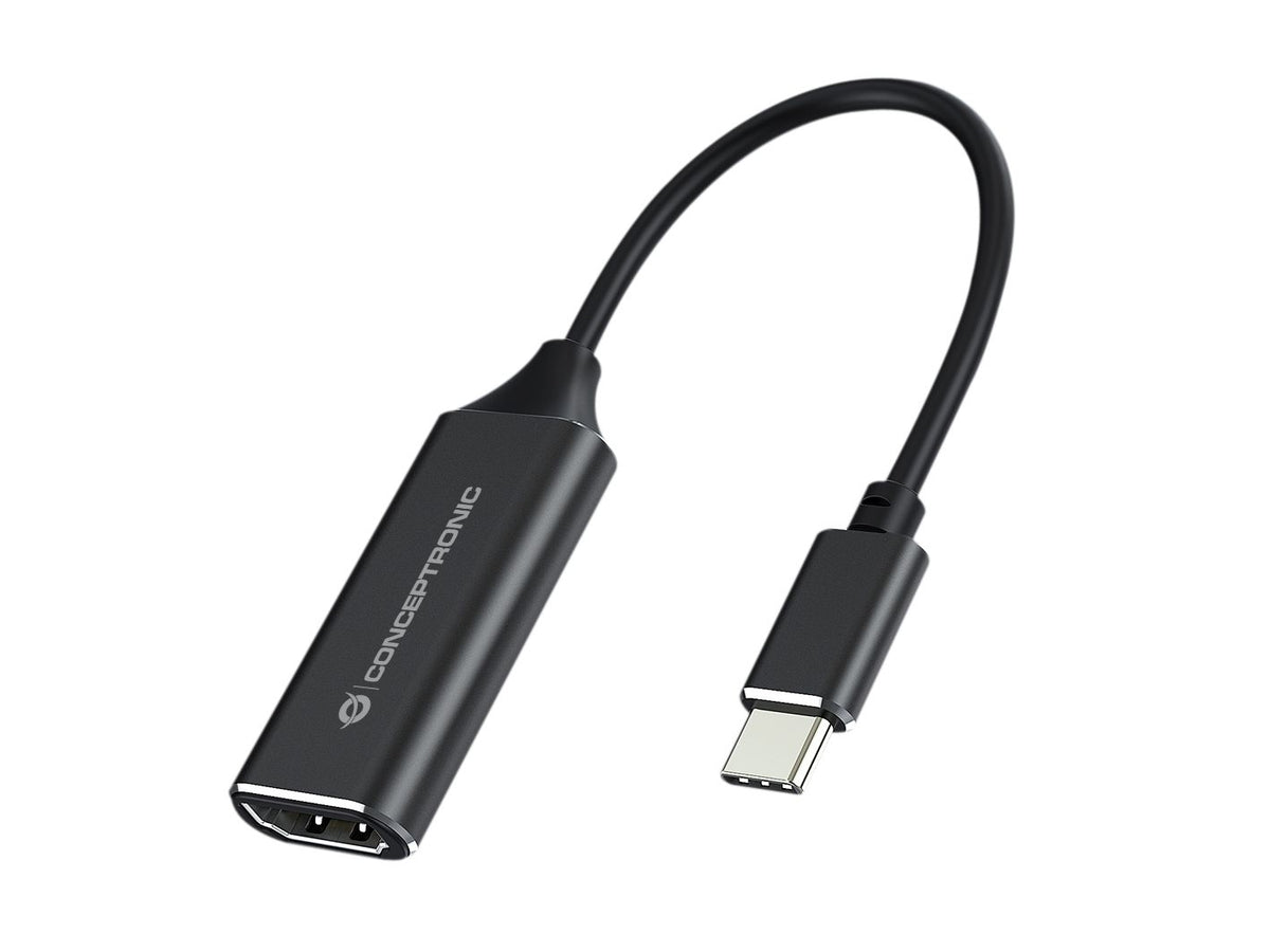 Conceptronic ABBY03B videokabeladapter HDMI Typ A (standard) USB Type-C Svart
