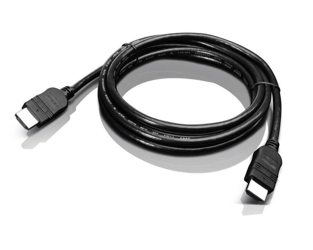 Lenovo 2.0m HDMI HDMI-kabel 2 m HDMI Typ A (standard) Svart