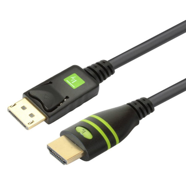 Techly 1m DisplayPort/HDMI Svart
