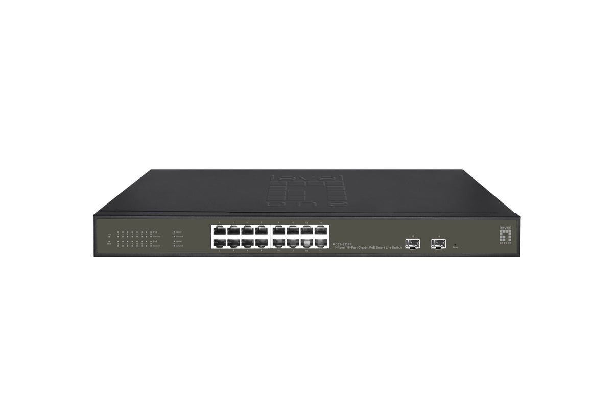 LevelOne GES-2118P nätverksswitchar hanterad L2 Gigabit Ethernet (10/100/1000)