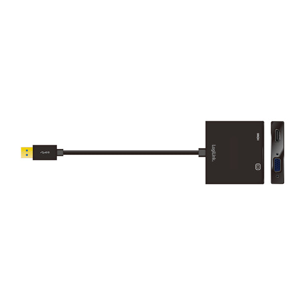LogiLink UA0234 USB-grafikadapter 1920 x 1080 pixlar Svart