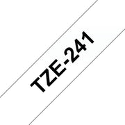 Brother TZE-241 etikett-tejp Svart på vitt