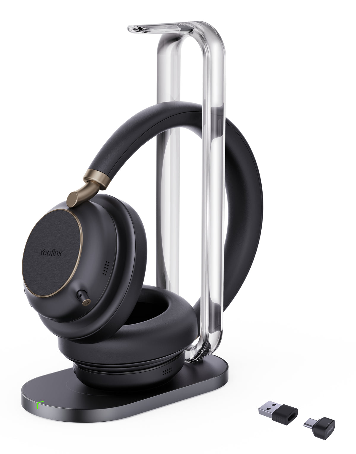 Yealink BH76 Plus med Laddningsställ UC Svart USB-C/A Headset