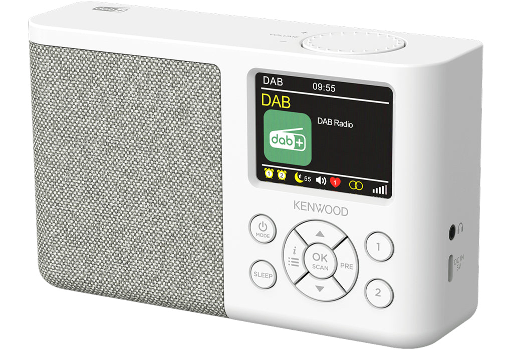 Kenwood CR-M33DAB radioapparater Bärbar Digital Vit