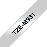 Brother TZE-M931 etikett-tejp Svart på silver