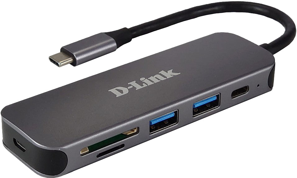 D-Link DUB-2325 dockningsstationer för bärbara datorer USB Type-C Grå