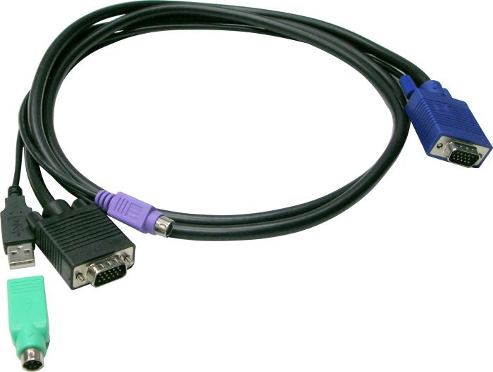 LevelOne ACC-3201 KVM-kablar Svart 1,8 m