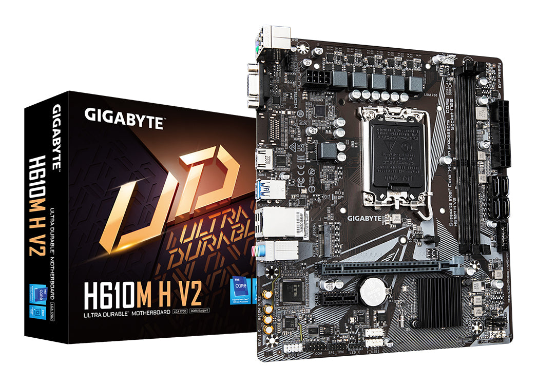 GIGABYTE H610M H V2 moderkort Intel H610 Express LGA 1700 micro ATX