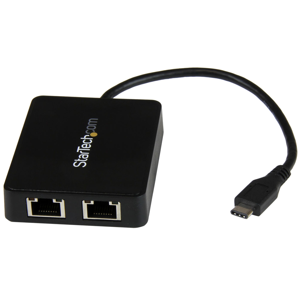 StarTech.com USB-C till dubbel Gigabit Ethernet-adapter med USB-port (Type-A)