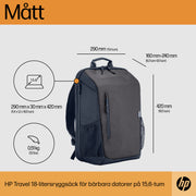 HP Travel 18 liter ryggsäck för 15,6 tum