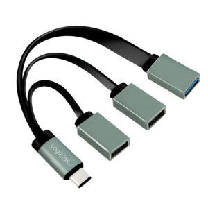LogiLink UA0315 gränssnittshubbar USB 3.2 Gen 1 (3.1 Gen 1) Type-C 5000 Mbit/s Svart
