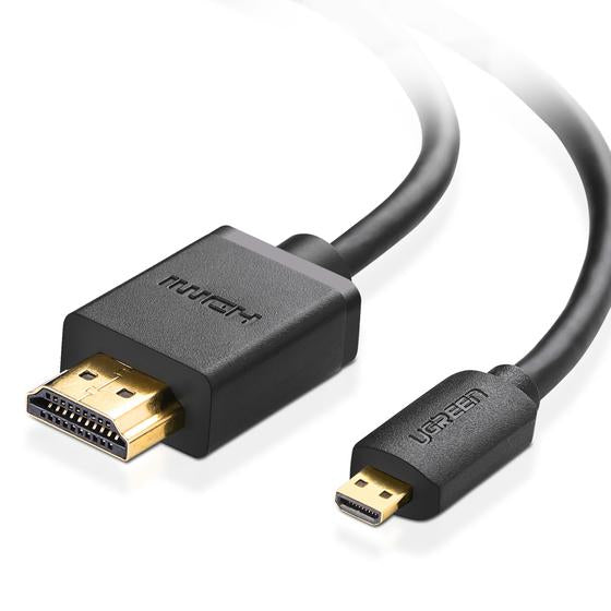Ugreen 30104 HDMI-kabel 3 m HDMI Typ D (micro) HDMI Typ A (standard) Svart