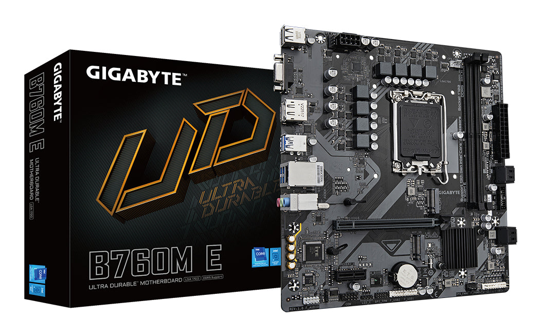 GIGABYTE B760M E moderkort Intel B760 LGA 1700 micro ATX