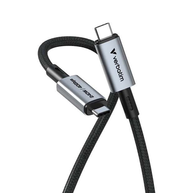 Verbatim 31847 USB-kablar USB4 Gen 2x2 1,2 m USB C 40 Gbit/s 240 W Svart
