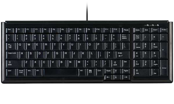Contour Design Active Key AK-7000 tangentbord Industriell USB QWERTZ tyska Svart