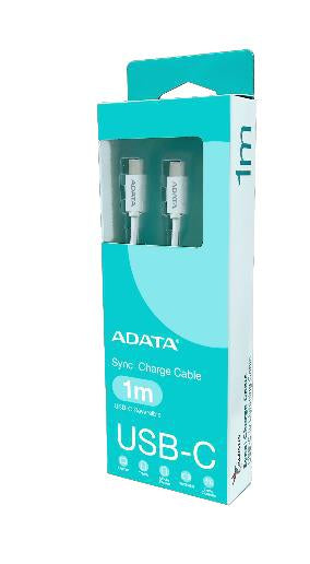 ADATA CACC-100PN-WH USB-kablar USB 2.0 1 m USB C 100 W Vit