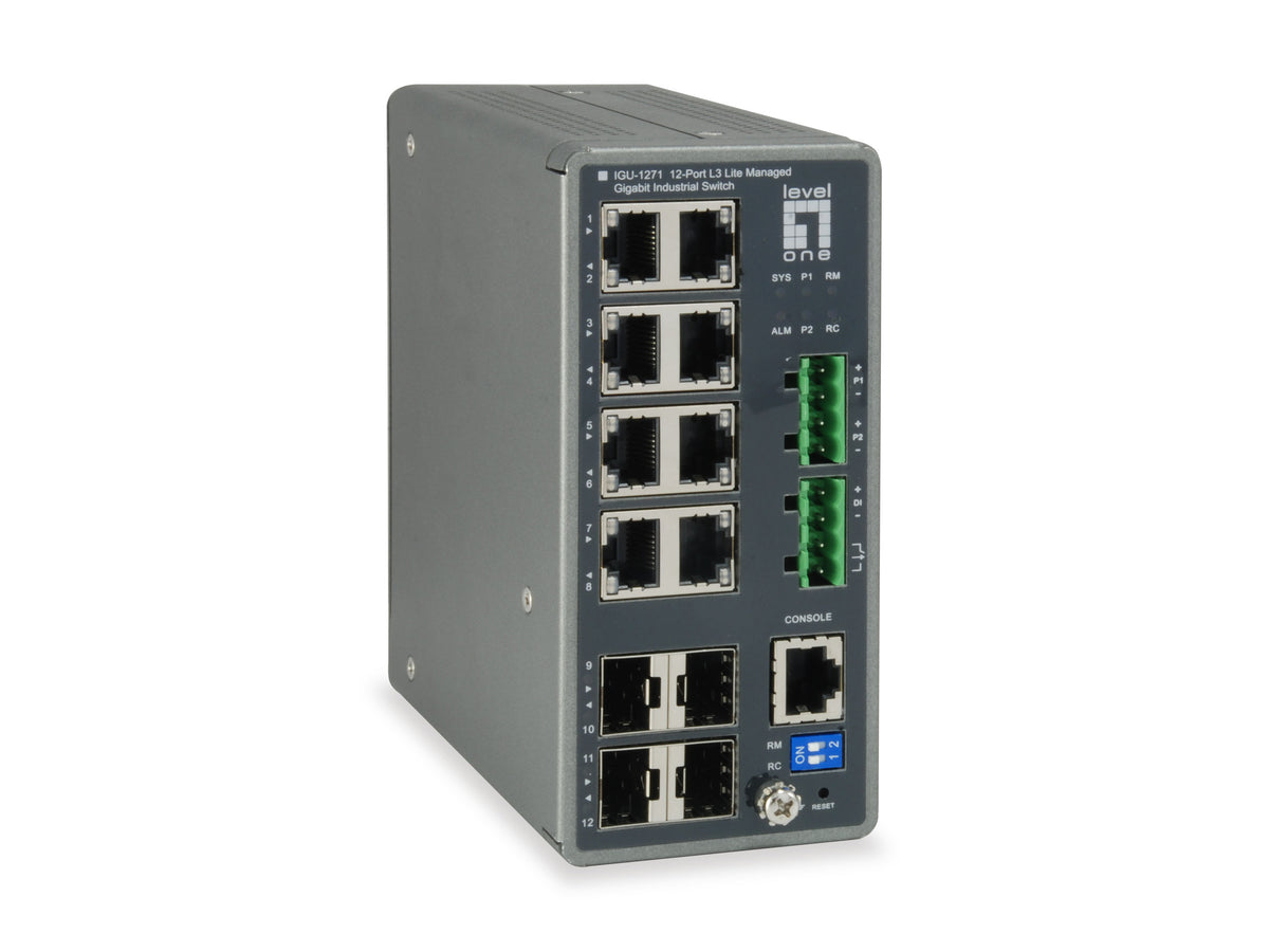 LevelOne IGU-1271 nätverksswitchar hanterad L3 Gigabit Ethernet (10/100/1000) Grå