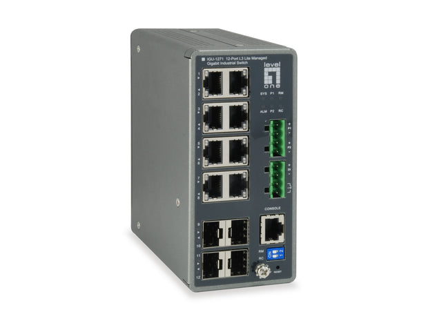 LevelOne IGU-1271 nätverksswitchar hanterad L3 Gigabit Ethernet (10/100/1000) Grå