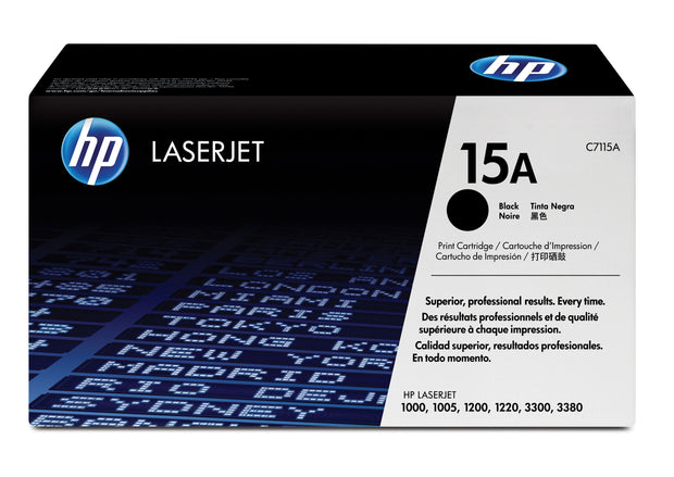 HP 15A Black Original LaserJet Toner Cartridge Tonerkassett Svart