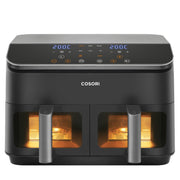 Cosori Dual Basket Chef Edition Dubbel 8,5 l Fristående 1750 W Varmluftsfritös Svart
