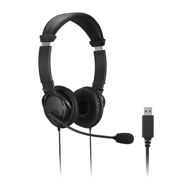 Kensington Klassiskt USB-A-headset med mikrofon och volymkontroll