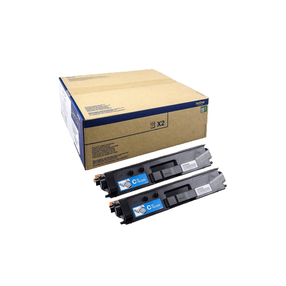 Brother TN-329CTWIN Tonerkassett Original Cyan