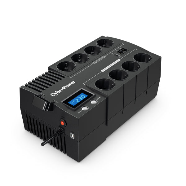 CyberPower BR1000ELCD strömskydd (UPS) Linjeinteraktiv 1 kVA 600 W 8 AC-utgångar