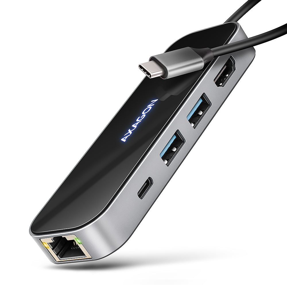 Axagon HMC-6GLN dockningsstationer för bärbara datorer Kabel USB 3.2 Gen 1 (3.1 Gen