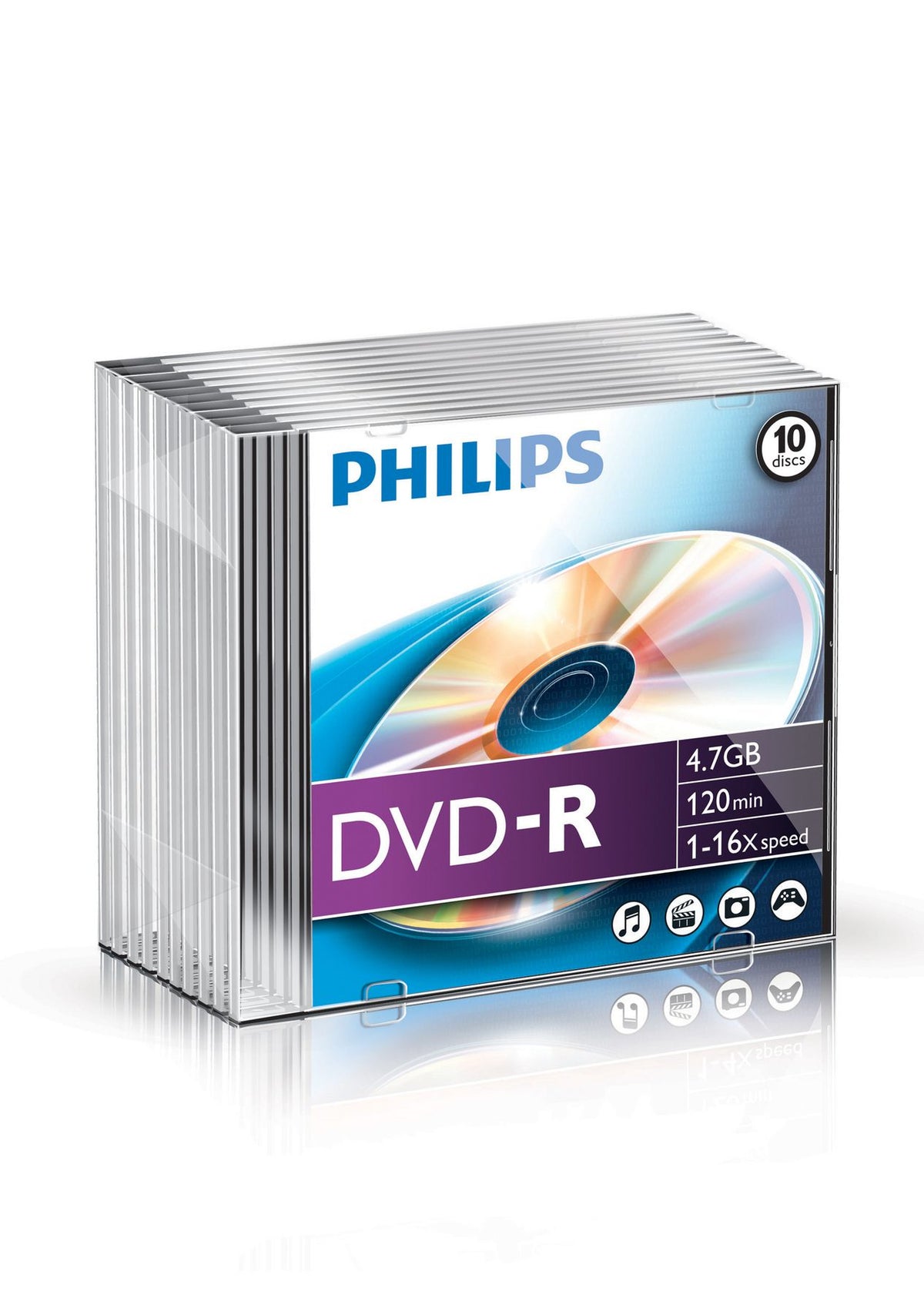 Philips DVD-R DM4S6S10F/00 tomma Dvd:Er