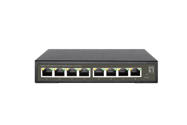 LevelOne GES-2108 nätverksswitchar hanterad L2 Gigabit Ethernet (10/100/1000) Svart