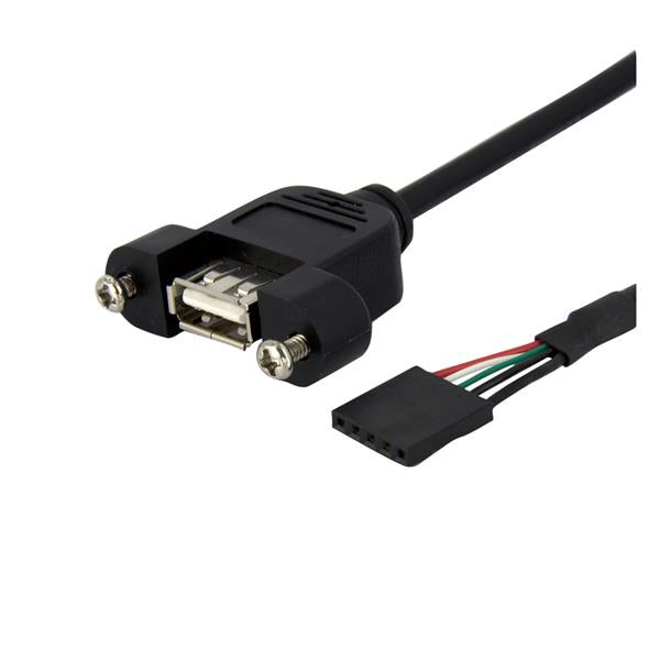 StarTech.com USBPNLAFHD3 USB-kablar 0,9 m Svart