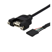 StarTech.com USBPNLAFHD3 USB-kablar 0,9 m Svart