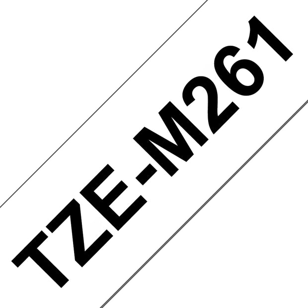 Brother TZE-M261 etikett-tejp Svart på vitt
