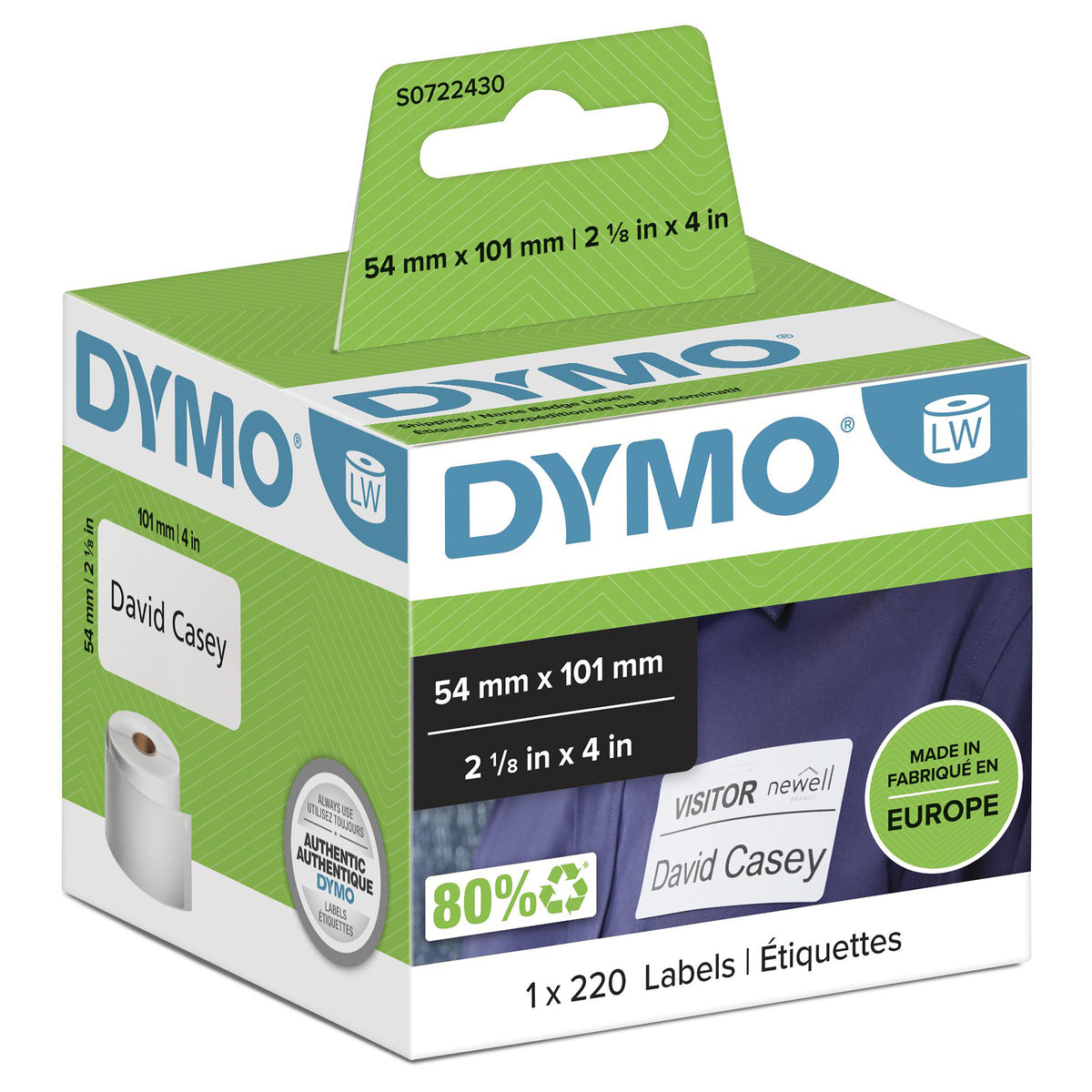 DYMO LabelWriter Stora originaletiketter/namnskyltar