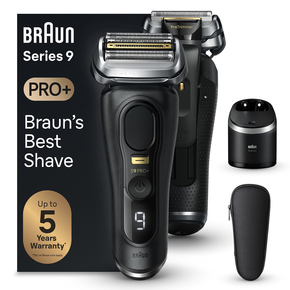 Braun Series 9 Pro+ 9560cc Trimmer Svart
