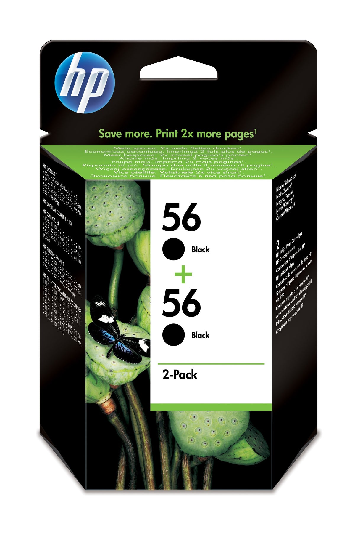 HP 56 bläckpatroner Original Hög (XL) avkastning Fotosvart