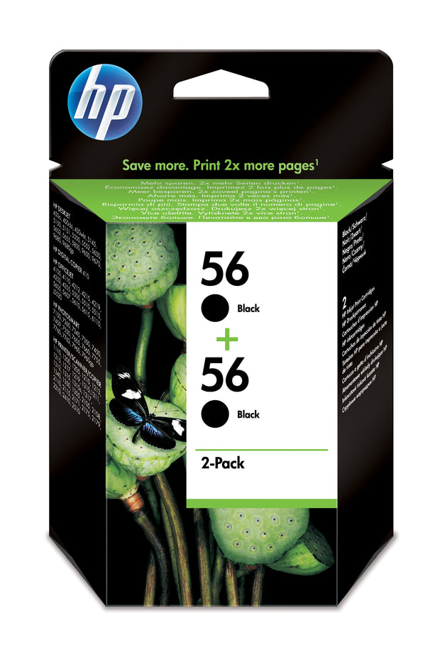 HP 56 bläckpatroner Original Hög (XL) avkastning Fotosvart