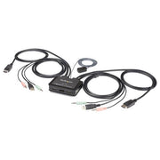 StarTech.com 2 Port USB 4K60Hz DisplayPort KVM-switch med inbyggda kablar