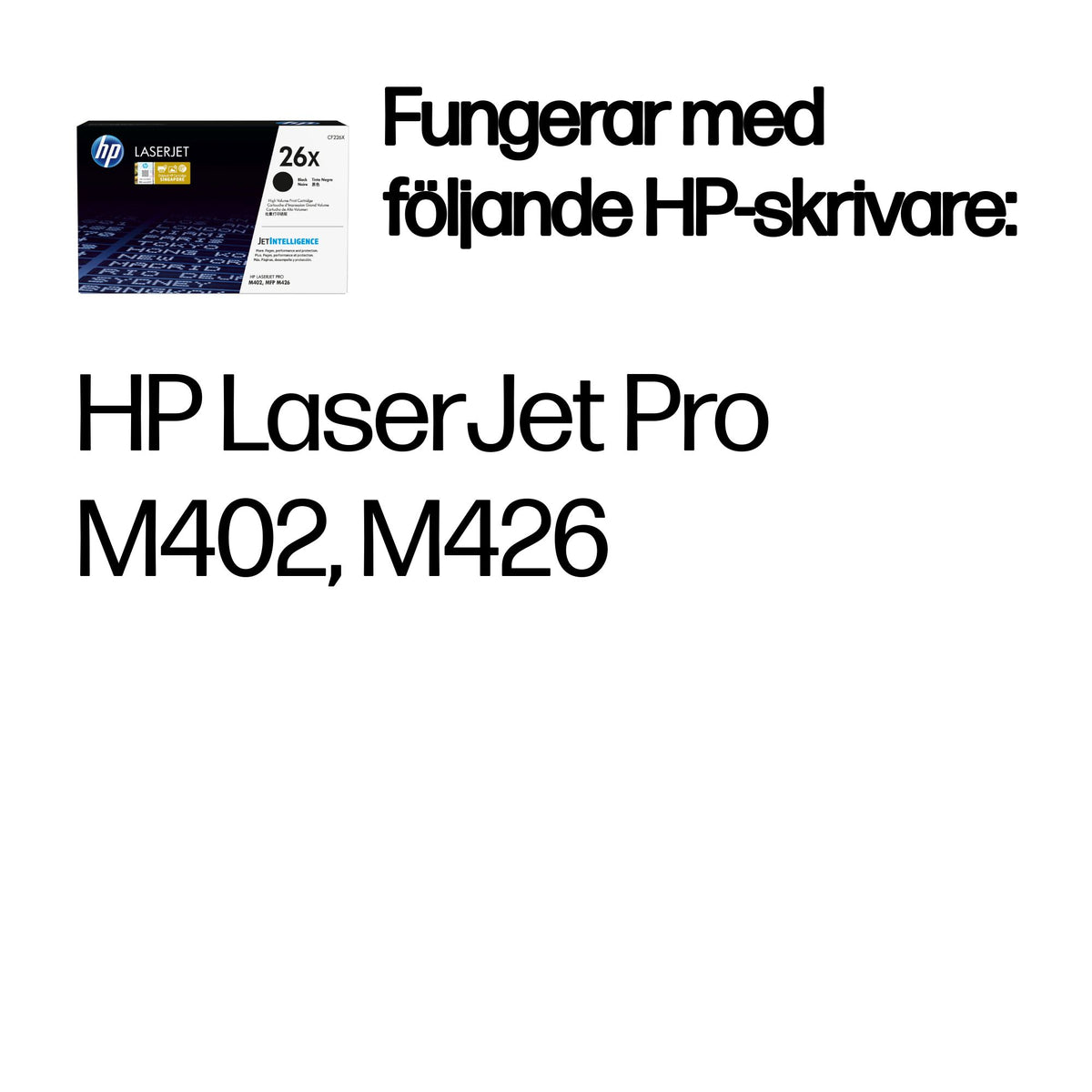 HP 26X svart original LaserJet-tonerkassett