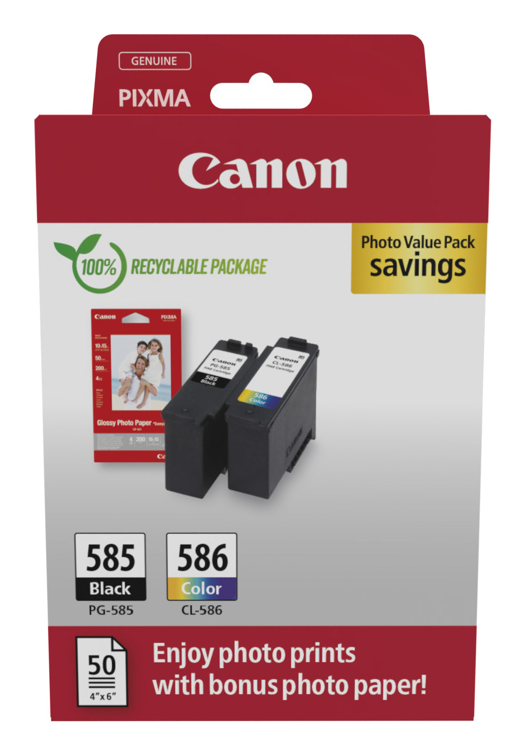 Canon PG-585/CL-586 PVP bläckpatroner Original Svart