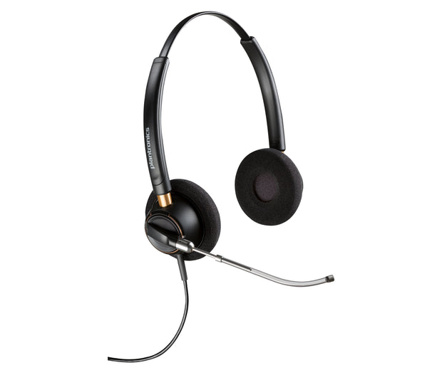 HP Poly EncorePro 520V Binaural Headset VoiceTube +Quick Disconnect