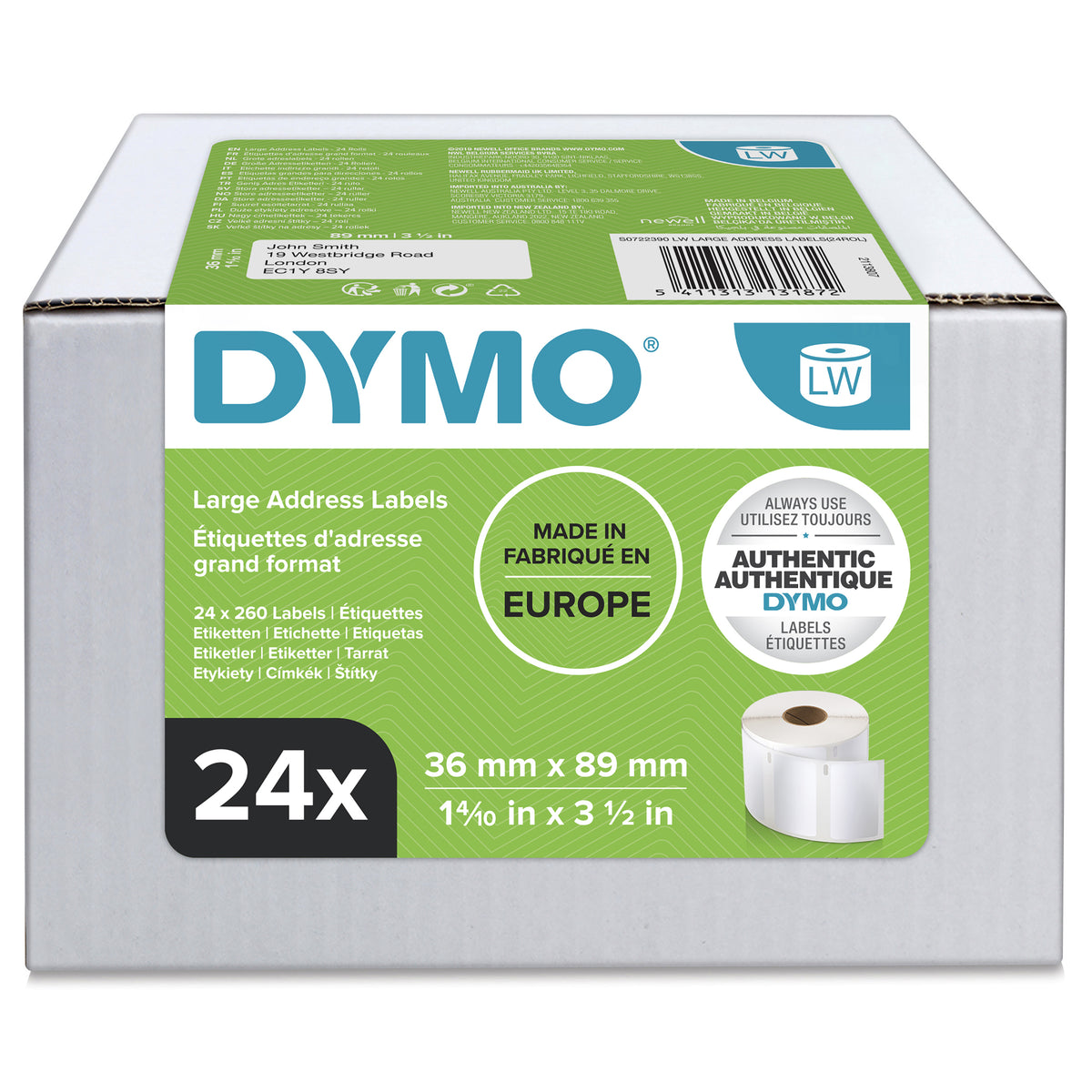 DYMO LabelWriter stora adressoriginaletiketter