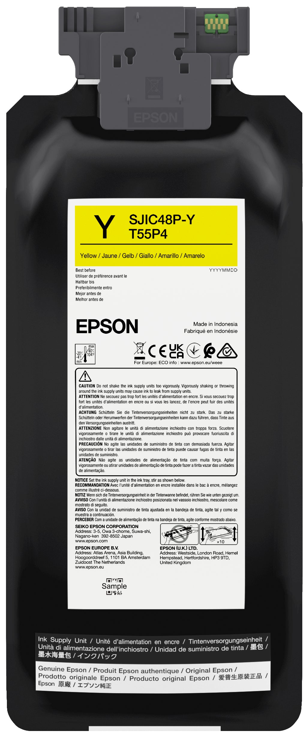 Epson SJIC48P-Y Yellow ink cartridge for ColorWorks C8000e